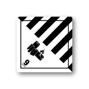 Dangerous goods shipping label- Lithium Class 9