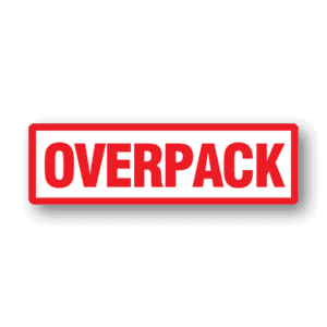 Shipping Warning Labels - Overpack