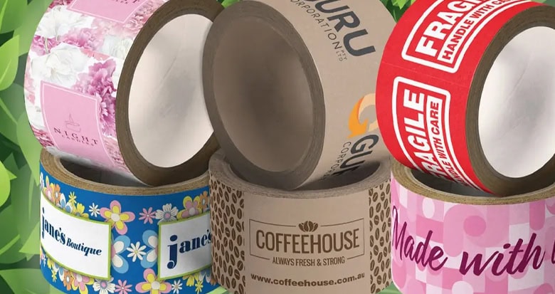 Guru Labels custom water activated tape – strong, sustainable, and fully customisable packaging solution for bold branding