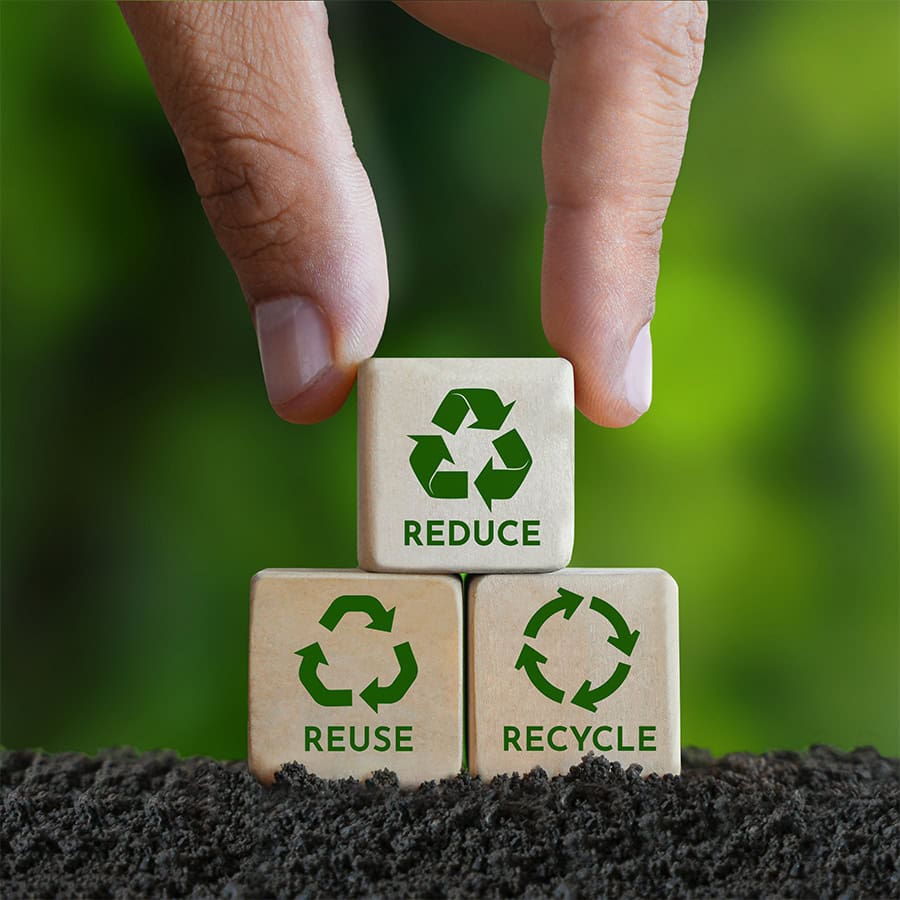 Guru Labels Sustainable, Recycling and composting compatibility labels products.