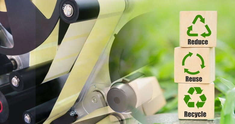 Guru Labels Sustainable, Recycling and composting compatibility labels products.