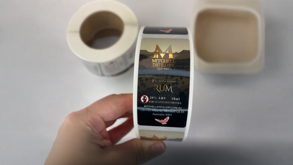 how guru labels helped distillery custom label die cut label design 1