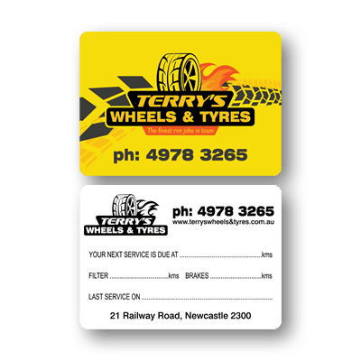 Terry's Wheels & Tyres Service Labels - The Finest Rim Jobs Ever