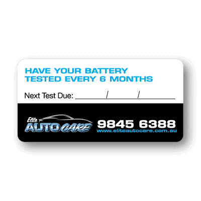 Elite Auto Care Under Bonnet Labels