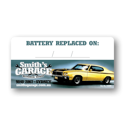 Smith's Garage Under Bonnet Labels - Mechanical Repairs