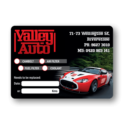 Valley Auto Under Bonnet Labels