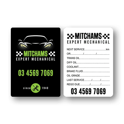 Mitchams Expert Mechanical Service Labels